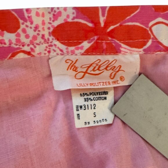 VTG 70s Lilly Pulitzer Wrap Skirt Size S Midi Ditzy Floral Belted Buckle - Picture 8 of 8